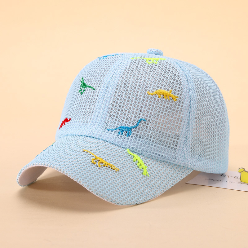 Ljetna nova mrežasta dječja kapa, vezena kapa s dinosaurima, bejzbolska kapa, suncobran, šešir za sunce
