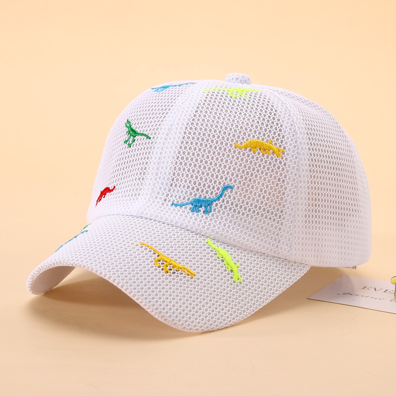 Ljetna nova mrežasta dječja kapa, vezena kapa s dinosaurima, bejzbolska kapa, suncobran, šešir za sunce
