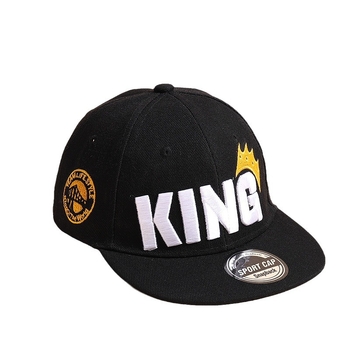 Gyerek baseball sapka lapos karimájú nagykereskedelmi fiúk európai és amerikai trendi hiphop sapka hímzett király napkalap