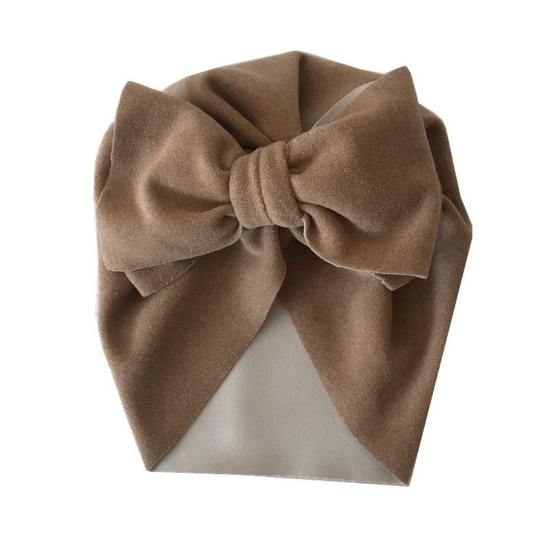 Európai és amerikai őszi és téli gyermek nagy masnis indiai kalap kasmír gyermek pulóver sapka magzati sapka