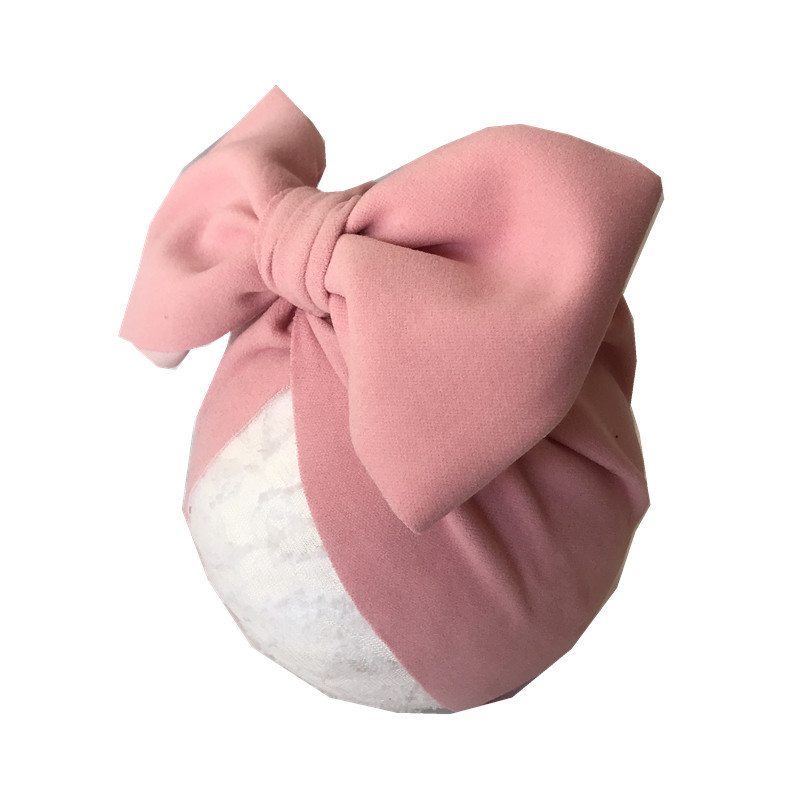 Európai és amerikai őszi és téli gyermek nagy masnis indiai kalap kasmír gyermek pulóver sapka magzati sapka