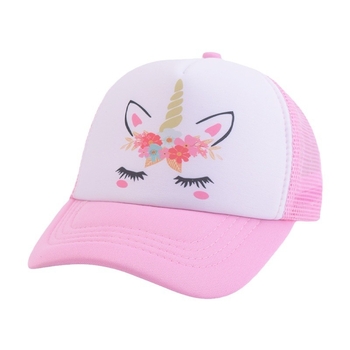 Nova slatka dječja mrežasta kapa s jednorogom za sunčanje, prozračna vanjska kapa za sunce, ljetna kapa za dječake i djevojčice