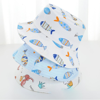 Dječja ribarska kapa za proljeće i jesen, šešir za umivaonik s printom crtanih životinja, za dječake i djevojčice, moderan korejski stil, otporan na vjetar, podesiv na uže.