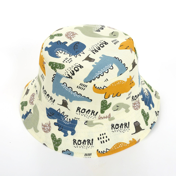 Dječja ribarska kapa za proljeće i jesen, šešir za umivaonik s printom crtanih životinja, za dječake i djevojčice, moderan korejski stil, otporan na vjetar, podesiv na uže.