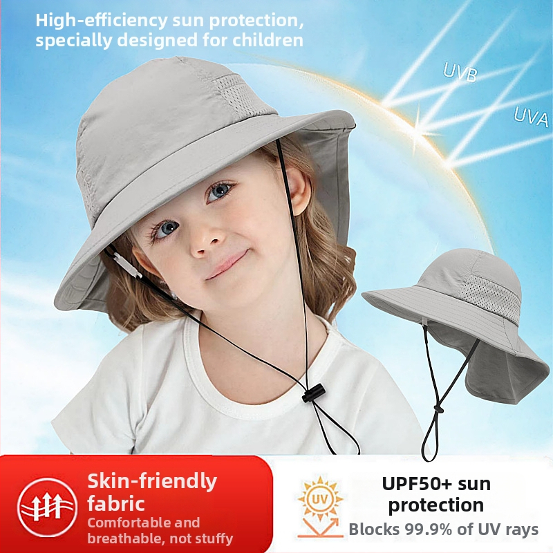 Παιδικό Καλοκαιρινό Καπέλο Ηλίου για Μωρό, Καπέλο Ηλίου, Λεπτό Καπέλο Ηλίου για Αγόρια και Κορίτσια, Καπέλο Ψαρά με Μεγάλο Γείσο