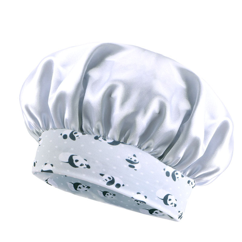 Dječja okrugla satenska kapa s printom, traka za glavu, dječja noćna kapa, kapa za njegu kose JDKB-21A-3