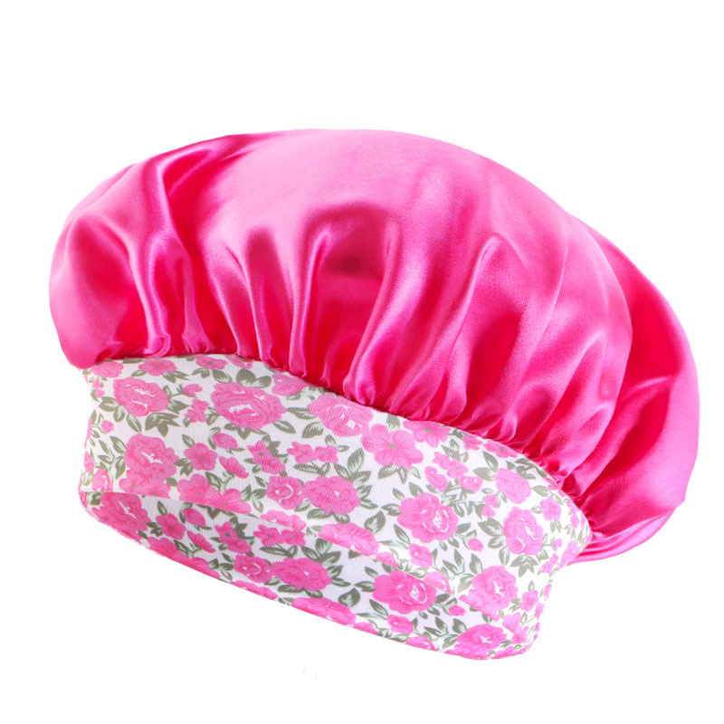 Dječja okrugla satenska kapa s printom, traka za glavu, dječja noćna kapa, kapa za njegu kose JDKB-21A-3