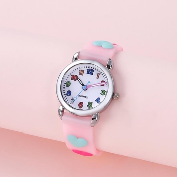 Krāsains 12 digitāls bērnu multfilmu studentu mīlestības siksniņas pulkstenis