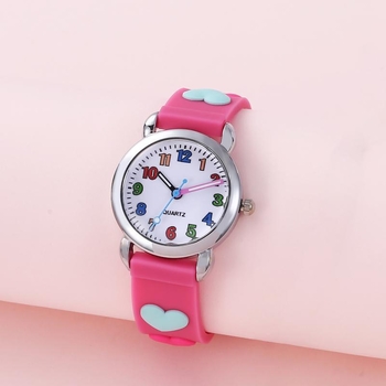 Krāsains 12 digitāls bērnu multfilmu studentu mīlestības siksniņas pulkstenis