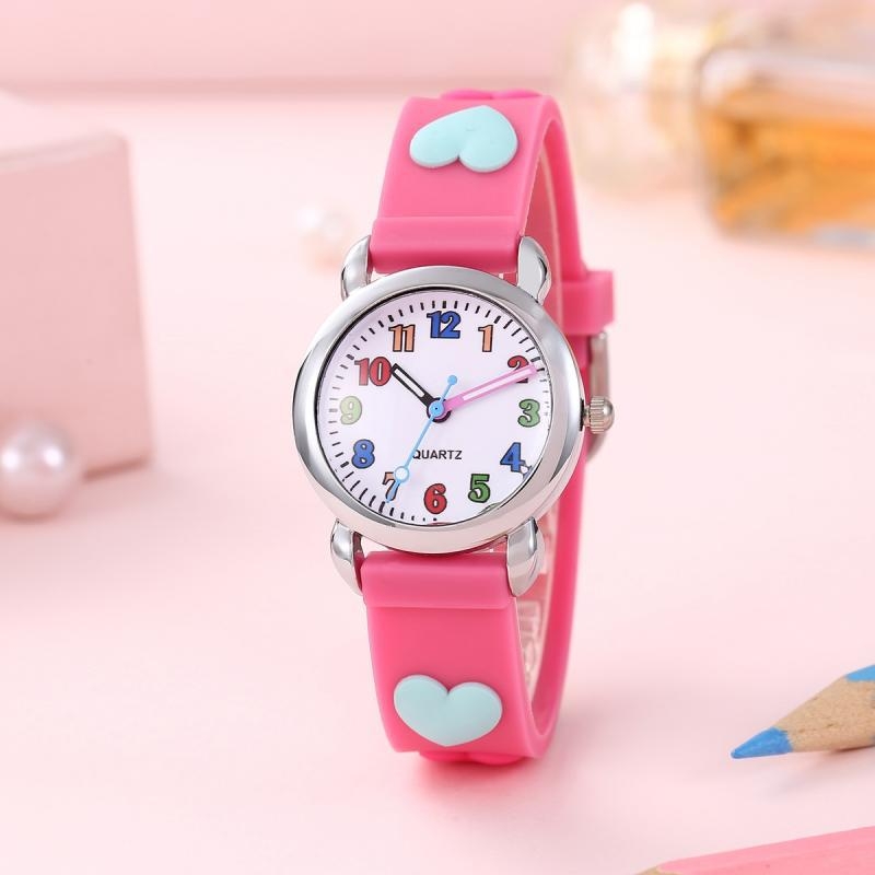 Krāsains 12 digitāls bērnu multfilmu studentu mīlestības siksniņas pulkstenis