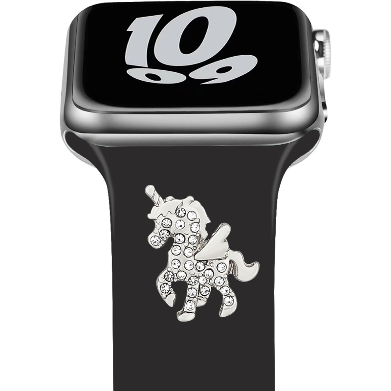 Sobib Apple Watchi dekoratiivsõrmusele Apple Watchi nutikale silikoonrihmale teemantkangaga dekoratiivse pandlaga dekoratiivnaeltega