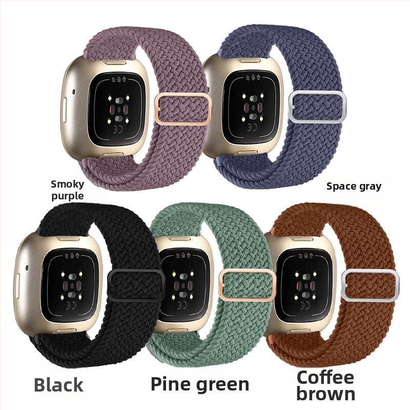 Подходящ за Fitbit Versa3/4 каишка Sense Phoebe смарт часовник резервна каишка за китка еластична найлонова каишка