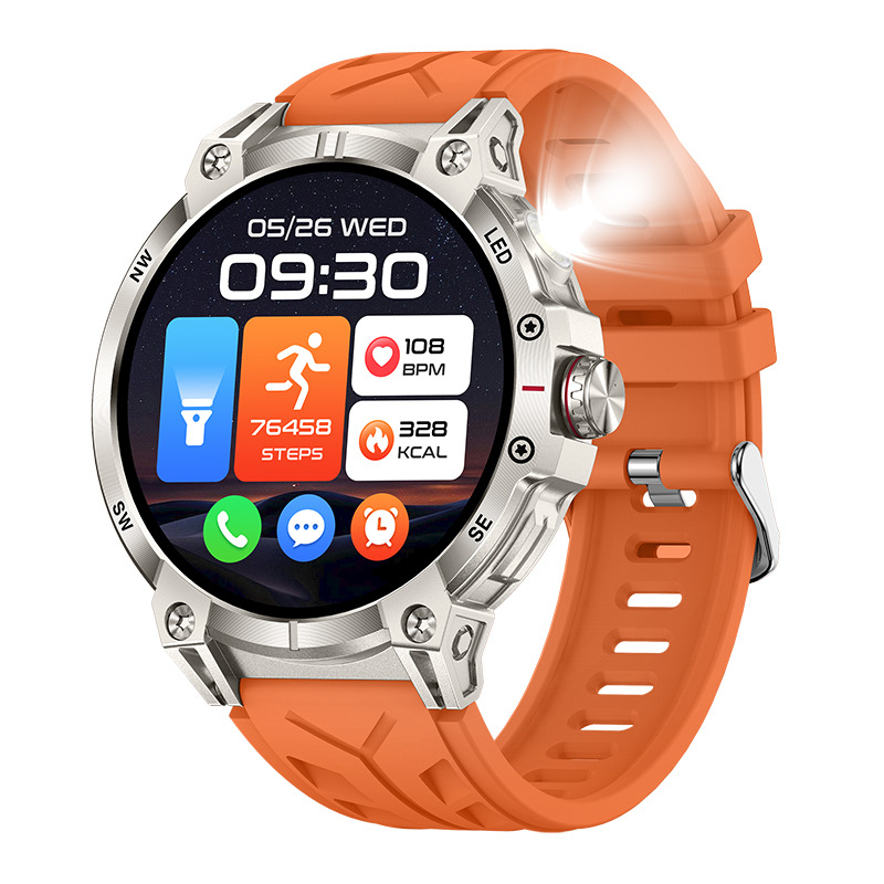 Piiriülene Kc89 nutikell, pulsisageduse kompass, taskulamp, nutikas äratuskell, Bluetooth-kõne, välistingimustes sportimiseks mõeldud kell