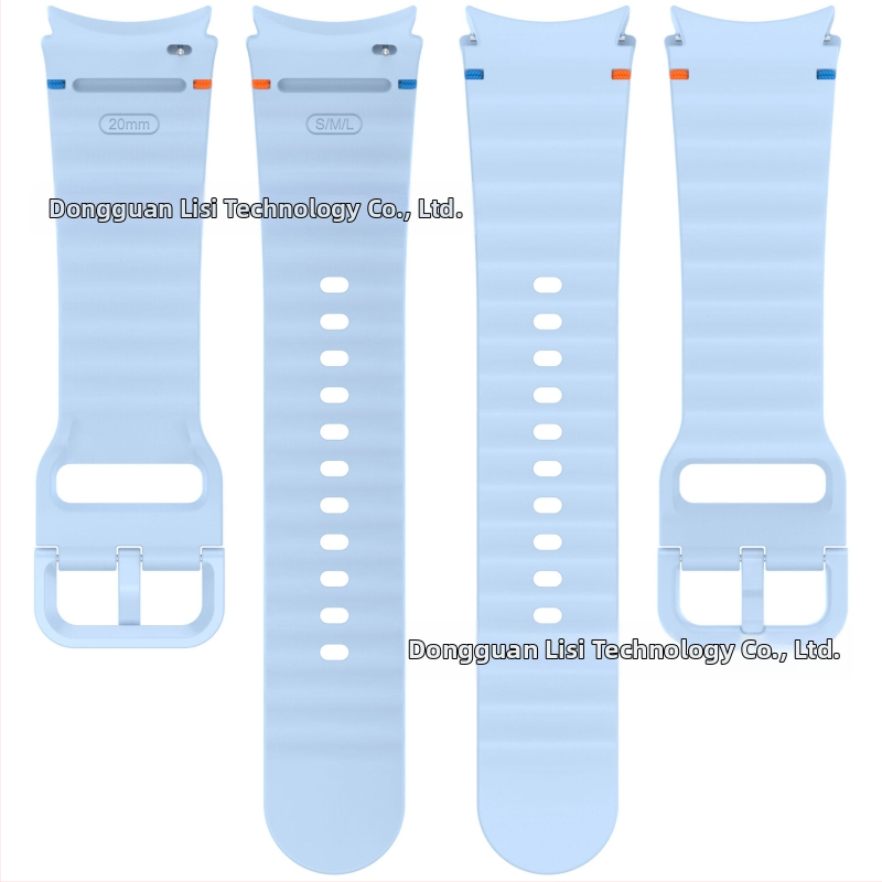 Lisizawa е подходяща за Samsung Galaxy Watch7, вълнообразна каишка, Watchfe/456, силиконова каишка