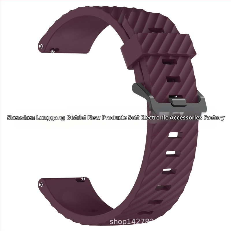 „Samsung Watch 7“ eglės spalvos silikoninis dirželis su juoda sagtimi, 20/22 mm, eglės spalvos.