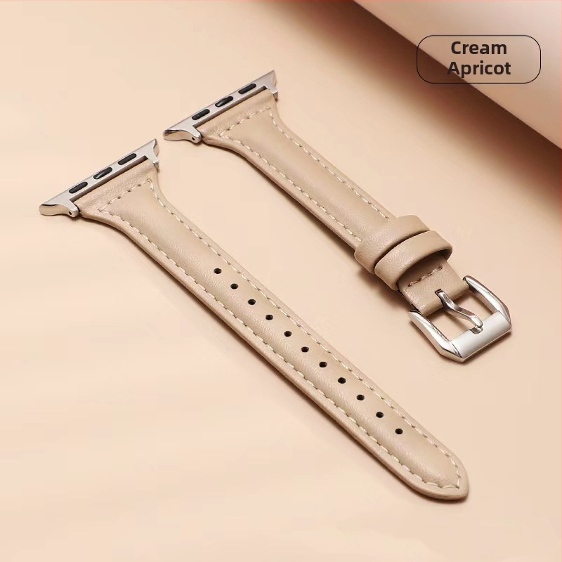 „Apple Watch 7/6/SE/5“ siauro juosmens odinis dirželis, naujas, skirtas „iwatch 4/3“ laikrodžiui.