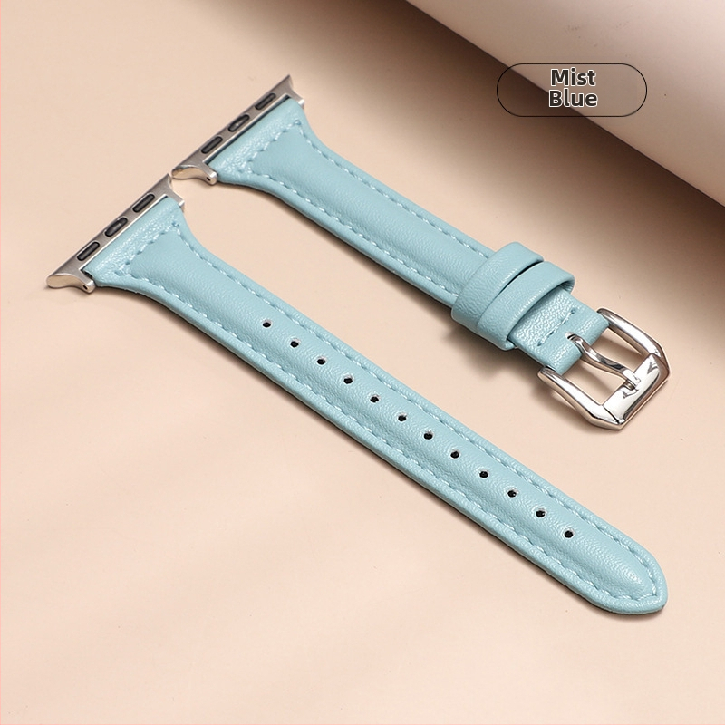 „Apple Watch 7/6/SE/5“ siauro juosmens odinis dirželis, naujas, skirtas „iwatch 4/3“ laikrodžiui.