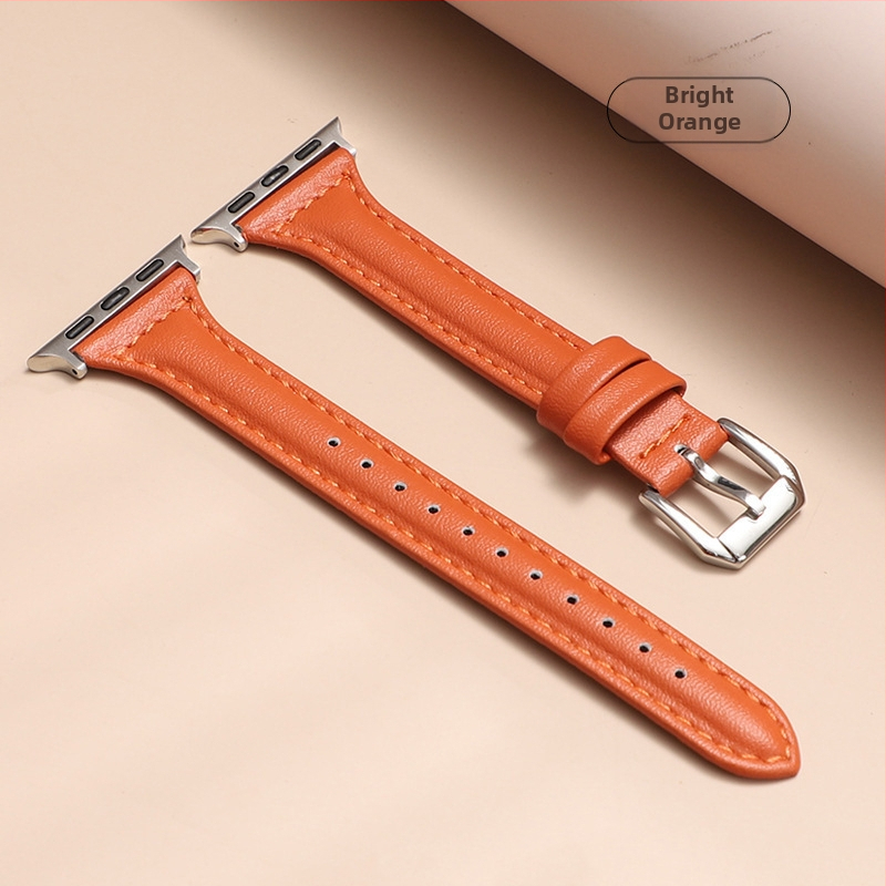 „Apple Watch 7/6/SE/5“ siauro juosmens odinis dirželis, naujas, skirtas „iwatch 4/3“ laikrodžiui.