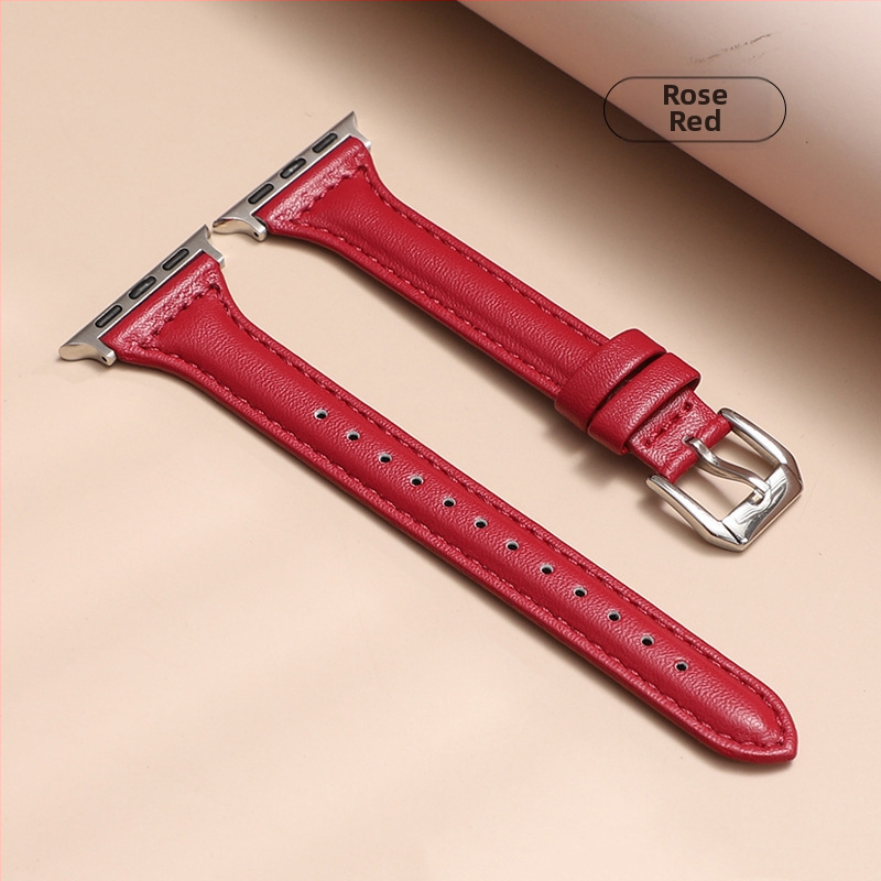 „Apple Watch 7/6/SE/5“ siauro juosmens odinis dirželis, naujas, skirtas „iwatch 4/3“ laikrodžiui.