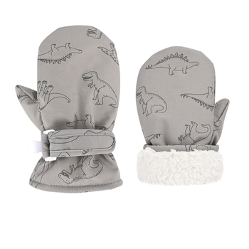 Hulgimüük laste kindad poistele ja tüdrukutele soojad kindad koomiksi dinosauruste trükiga külmakindlad sametist lumekindad