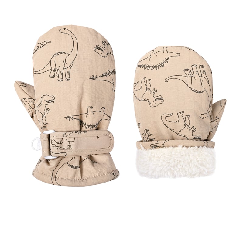 Hulgimüük laste kindad poistele ja tüdrukutele soojad kindad koomiksi dinosauruste trükiga külmakindlad sametist lumekindad