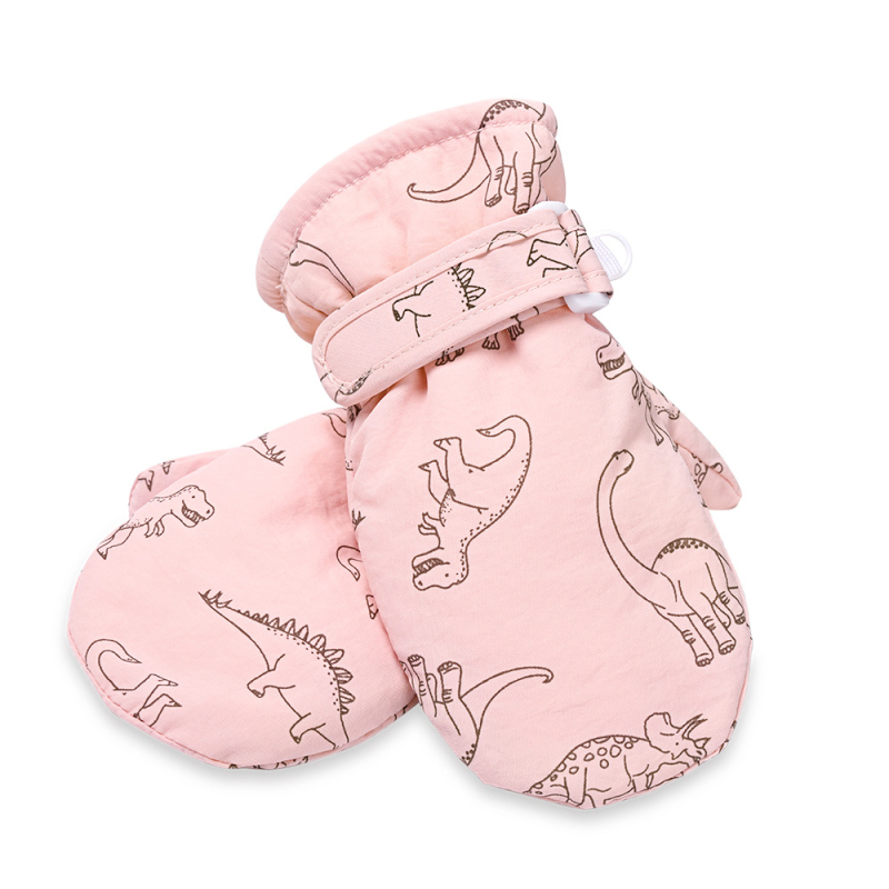 Hulgimüük laste kindad poistele ja tüdrukutele soojad kindad koomiksi dinosauruste trükiga külmakindlad sametist lumekindad