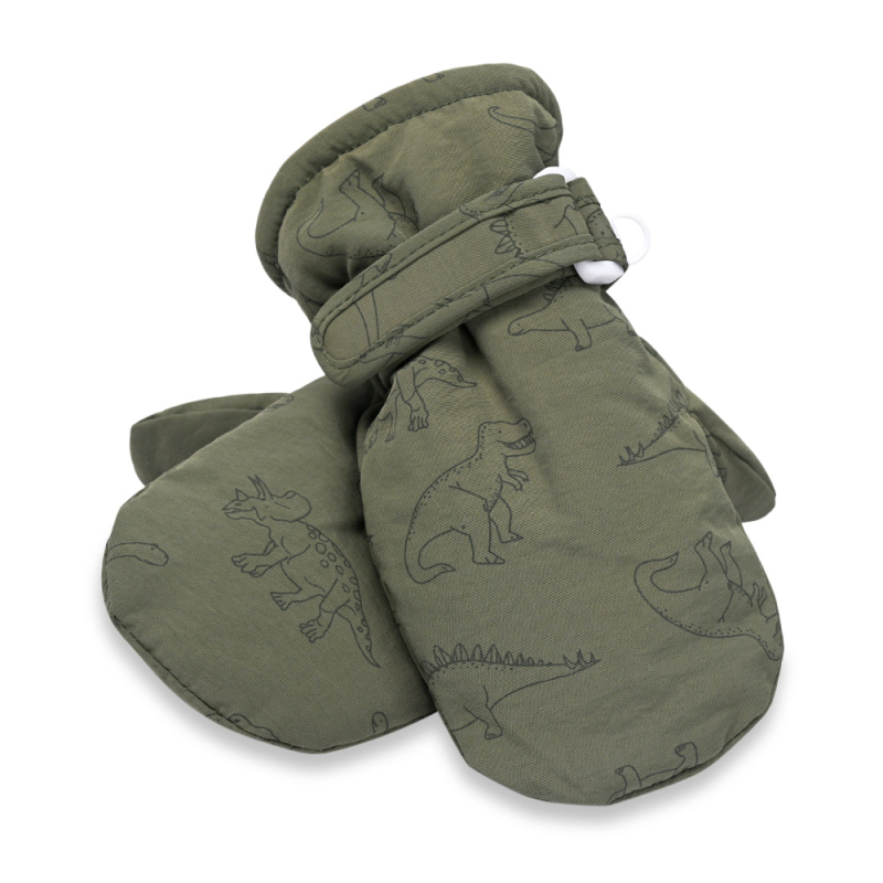 Hulgimüük laste kindad poistele ja tüdrukutele soojad kindad koomiksi dinosauruste trükiga külmakindlad sametist lumekindad