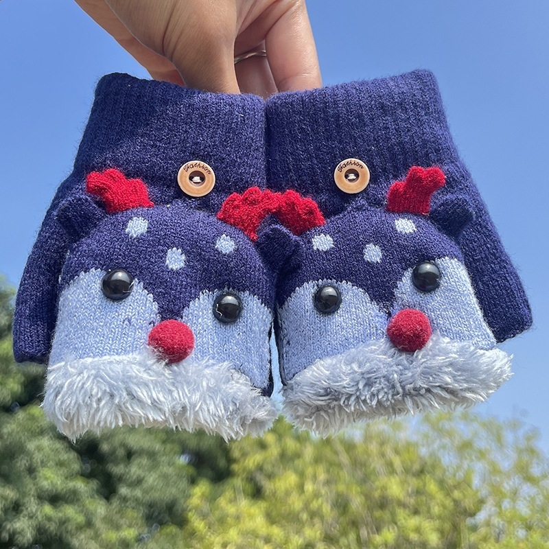 Beebi uued sügis- ja talvekindad, paksendatud soojad poistele ja tüdrukutele, kirjutamiseks, klapitavad, armsad sõrmedega ühendavad beebikindad