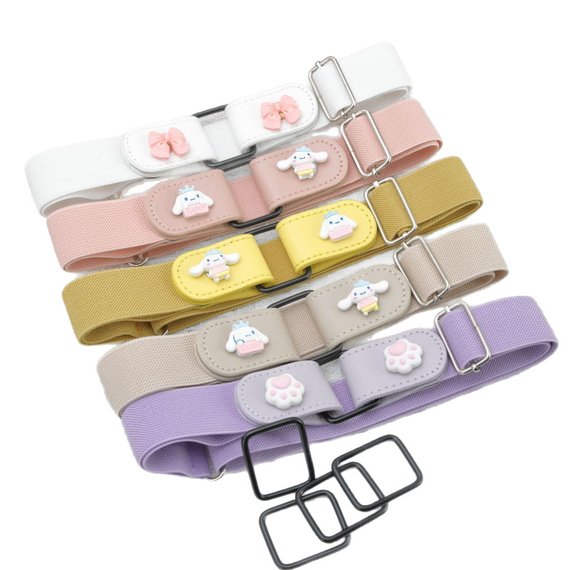 Moteriškas naujas nematomas, elastingas, besiūlis džinsinio stiliaus diržas „Lazy belt“