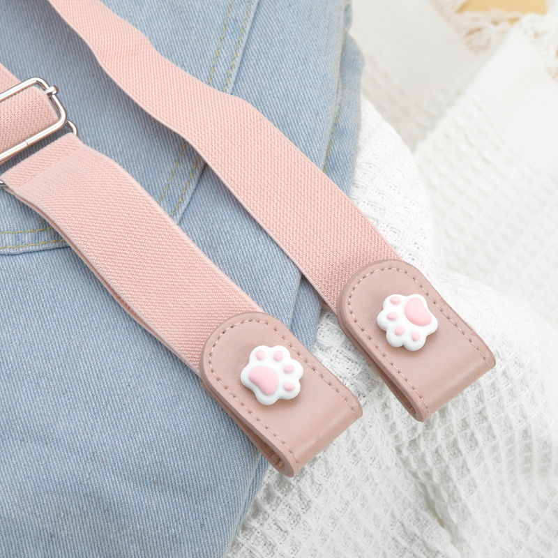 Moteriškas naujas nematomas, elastingas, besiūlis džinsinio stiliaus diržas „Lazy belt“