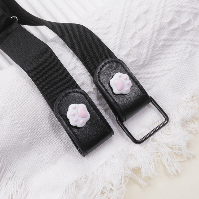 Moteriškas naujas nematomas, elastingas, besiūlis džinsinio stiliaus diržas „Lazy belt“