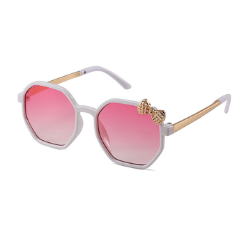 Uued laste lihtsad vibuga päikeseprillid poistele ja tüdrukutele, poolmetallist UV-vastased päikesesirmid, beebidele mõeldud trendikad päikeseprillid