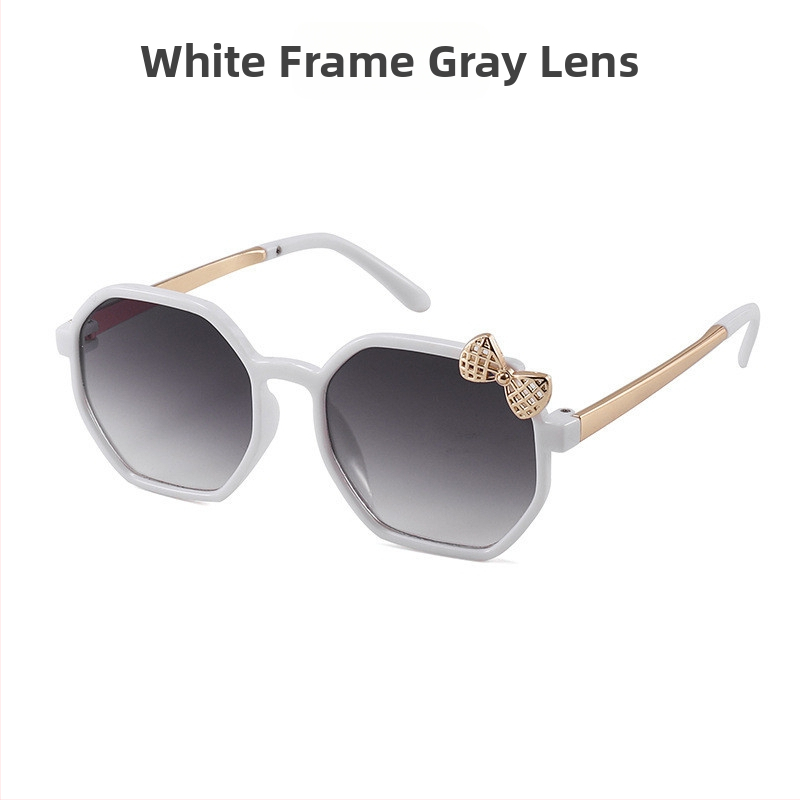 Uued laste lihtsad vibuga päikeseprillid poistele ja tüdrukutele, poolmetallist UV-vastased päikesesirmid, beebidele mõeldud trendikad päikeseprillid