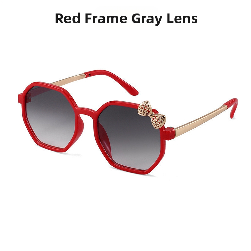 Uued laste lihtsad vibuga päikeseprillid poistele ja tüdrukutele, poolmetallist UV-vastased päikesesirmid, beebidele mõeldud trendikad päikeseprillid