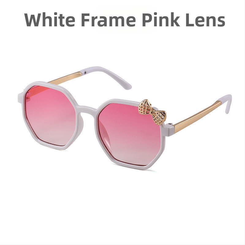 Uued laste lihtsad vibuga päikeseprillid poistele ja tüdrukutele, poolmetallist UV-vastased päikesesirmid, beebidele mõeldud trendikad päikeseprillid