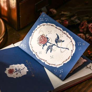 Kaart 3ins Lihtne ja elegantne Ta Tipptasemel Kuumkuldne Kingitus Õpetajapäeva Armastaja Õnnitluskaart ja Sünnipäeva Roos Kolmemõõtmeline Armastusraamat