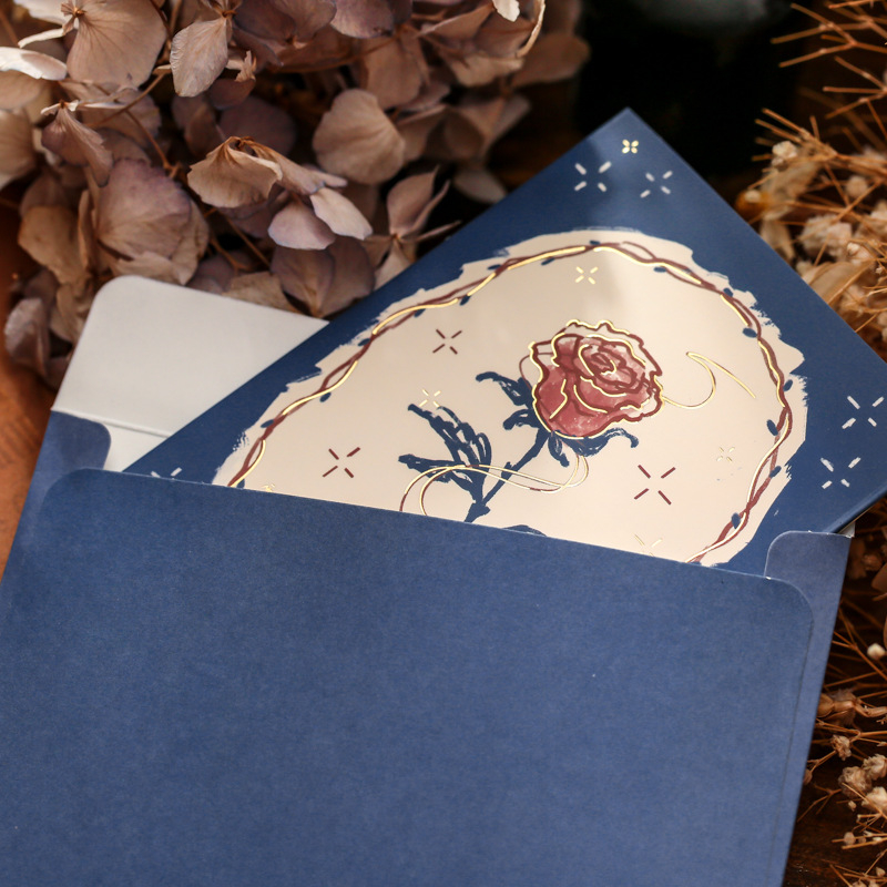 Kaart 3ins Lihtne ja elegantne Ta Tipptasemel Kuumkuldne Kingitus Õpetajapäeva Armastaja Õnnitluskaart ja Sünnipäeva Roos Kolmemõõtmeline Armastusraamat