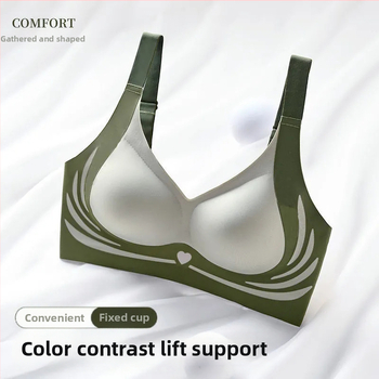 Nauja vasarinė ledo šilko be kirpimo kvėpuojanti apatinė moteriška graži nugaros push-up liemenėlė, apsauganti nuo suglebimo