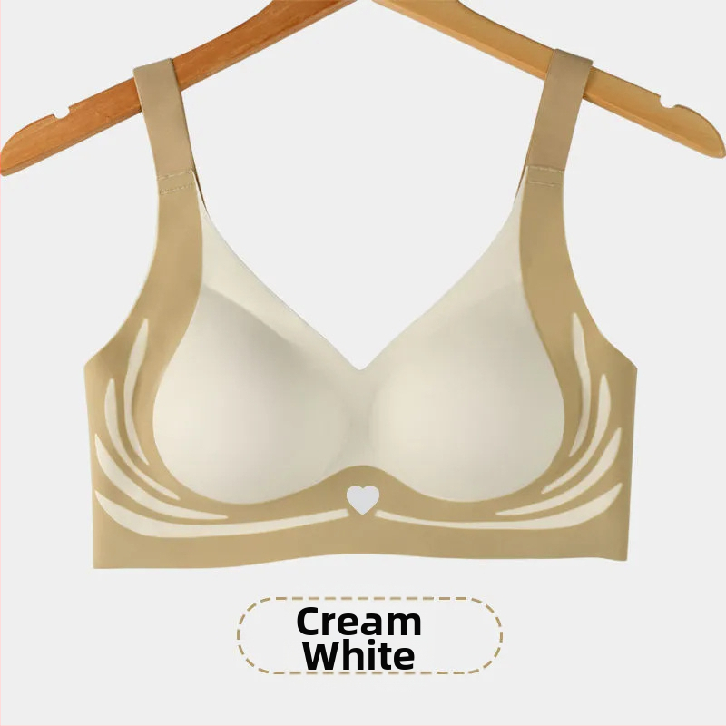 Nauja vasarinė ledo šilko be kirpimo kvėpuojanti apatinė moteriška graži nugaros push-up liemenėlė, apsauganti nuo suglebimo