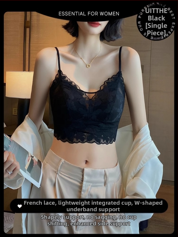 Pitsiline seksikas ilus seljatoruga rinnahoidja naistele suvine anti-light U-kujuline üliõhukese küüliku kõrvadega fikseeritud korviga korviga rinnahoidja