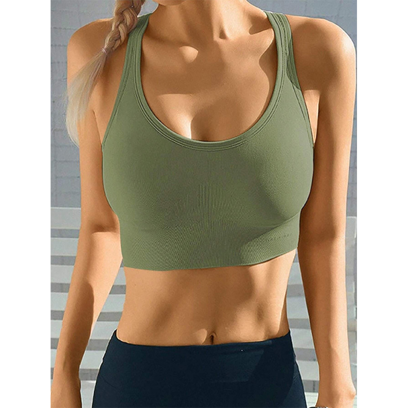 Didelės dydžio ne plieno žiedinė smūgius sugerianti sportinė liemenėlė grožiui ir reguliuojamo nugaros sagties jogos fitneso liemenėlė