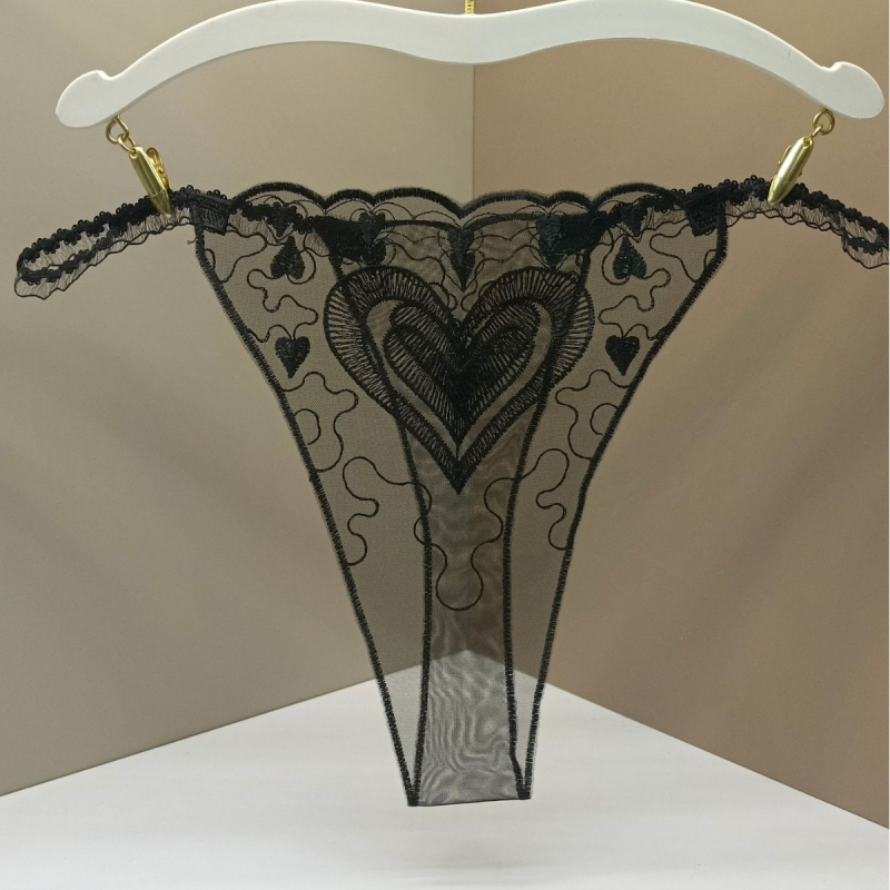 Γυναικείο σέξι κέντημα με δαντέλα και κοφτερή δαντέλα, διαφανές κέντημα με πλέγμα αγάπης και διασυνοριακό κέντημα