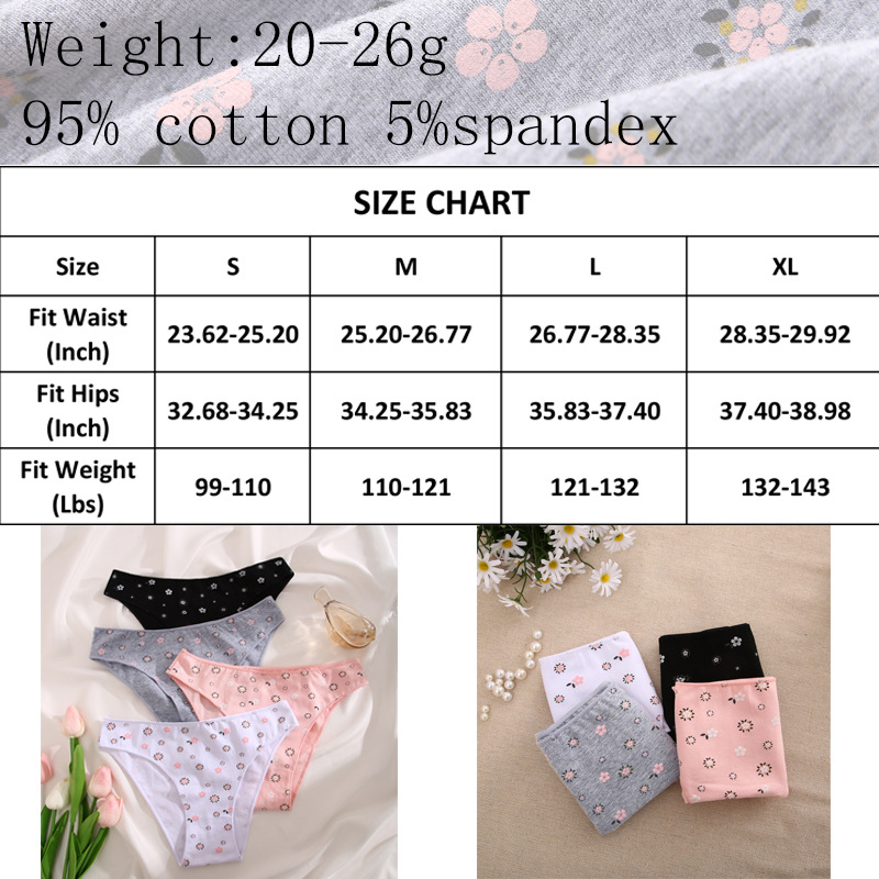 FINETOO lenjerie intimă pentru femei, mărimi europene, cu model floral mic, drăguț, sexy, confortabil