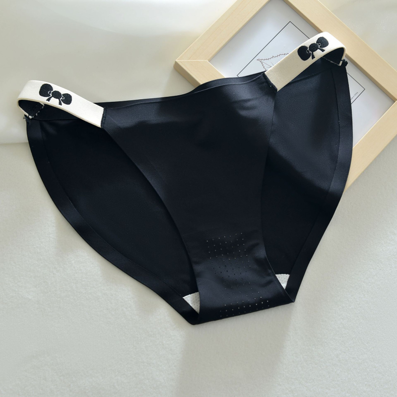 Γυναικεία σέξι σλιπ από μετάξι Ice Silk χωρίς ίχνη για κορίτσια, σέξι μισό στρινγκ με ζαχαρωτά σλιπ από μετάξι Mulberry και χαμηλή μέση