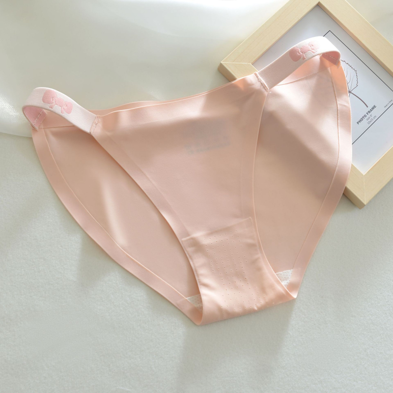 Γυναικεία σέξι σλιπ από μετάξι Ice Silk χωρίς ίχνη για κορίτσια, σέξι μισό στρινγκ με ζαχαρωτά σλιπ από μετάξι Mulberry και χαμηλή μέση