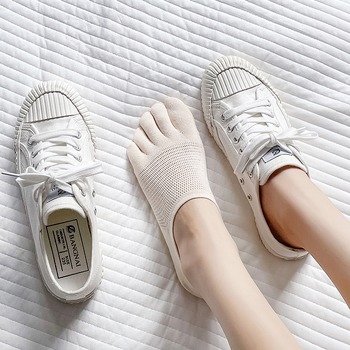 Viie sõrmega sokid puuvillased sokid naiste suvised õhukesed lõhestatud varvastega pahkluu sokid sügisesed libisemiskindlad libisemiskindlad madala lõikega varvastega nähtamatud sokid