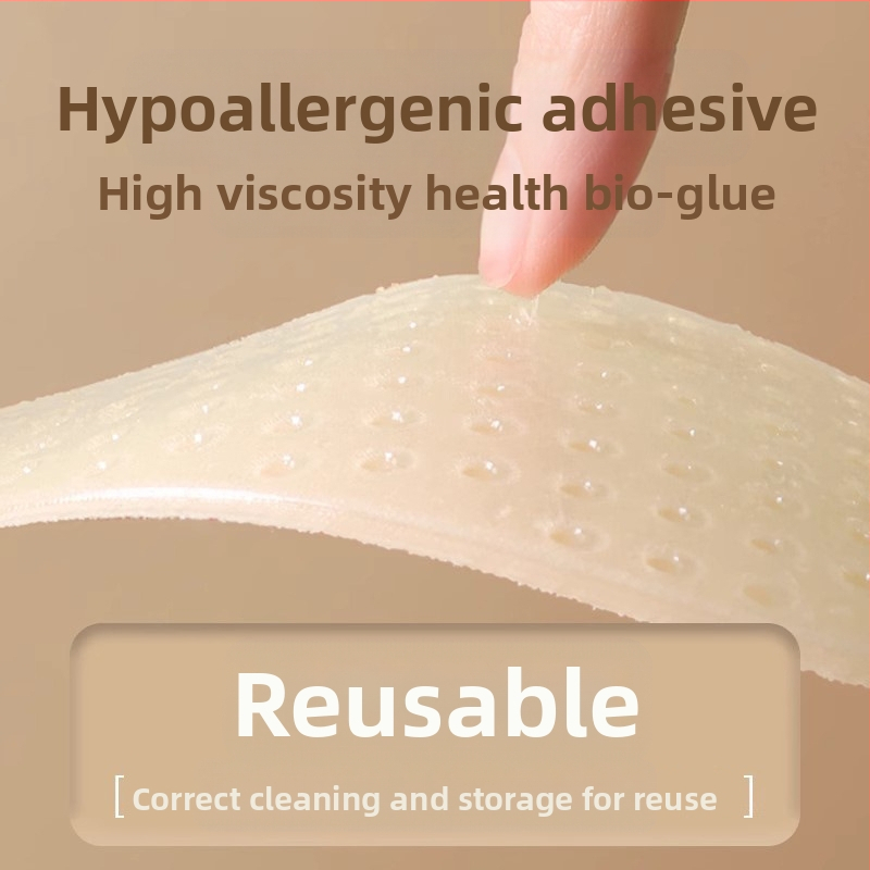 Noliktavā vairumtirdzniecības mežģīņu krūšu uzlīmes kāzu kleitai sieviešu mazas krūtis sabiezētas lielas pretslīdes push up neredzamas augšējās atbalsta silikona krūšu uzlīmes