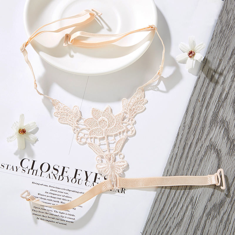 Permatoma nematoma pečių juosta Nėriniuota tuščiavidurė liemenėlė su kryžiumi Dviguba pečių dengiamoji juosta Vidinė juosta Plonas neslystantis diržas