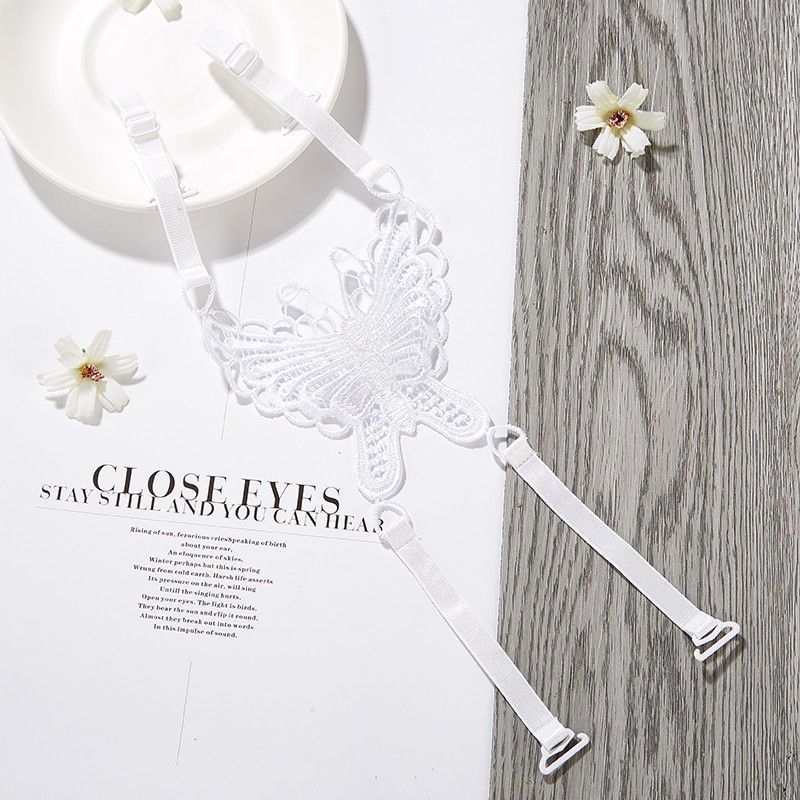 Permatoma nematoma pečių juosta Nėriniuota tuščiavidurė liemenėlė su kryžiumi Dviguba pečių dengiamoji juosta Vidinė juosta Plonas neslystantis diržas