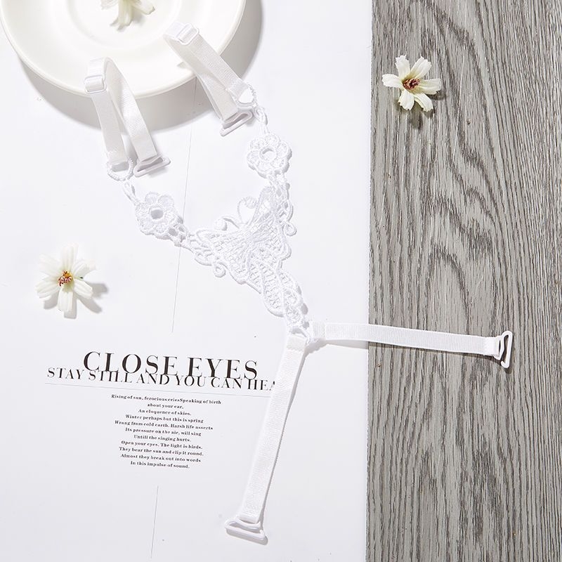 Permatoma nematoma pečių juosta Nėriniuota tuščiavidurė liemenėlė su kryžiumi Dviguba pečių dengiamoji juosta Vidinė juosta Plonas neslystantis diržas